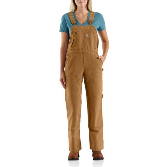 Carhartt Women's Weathered Duck Wildwood Bib Overalls - Unlined Sz. S - Picture 1 of 13